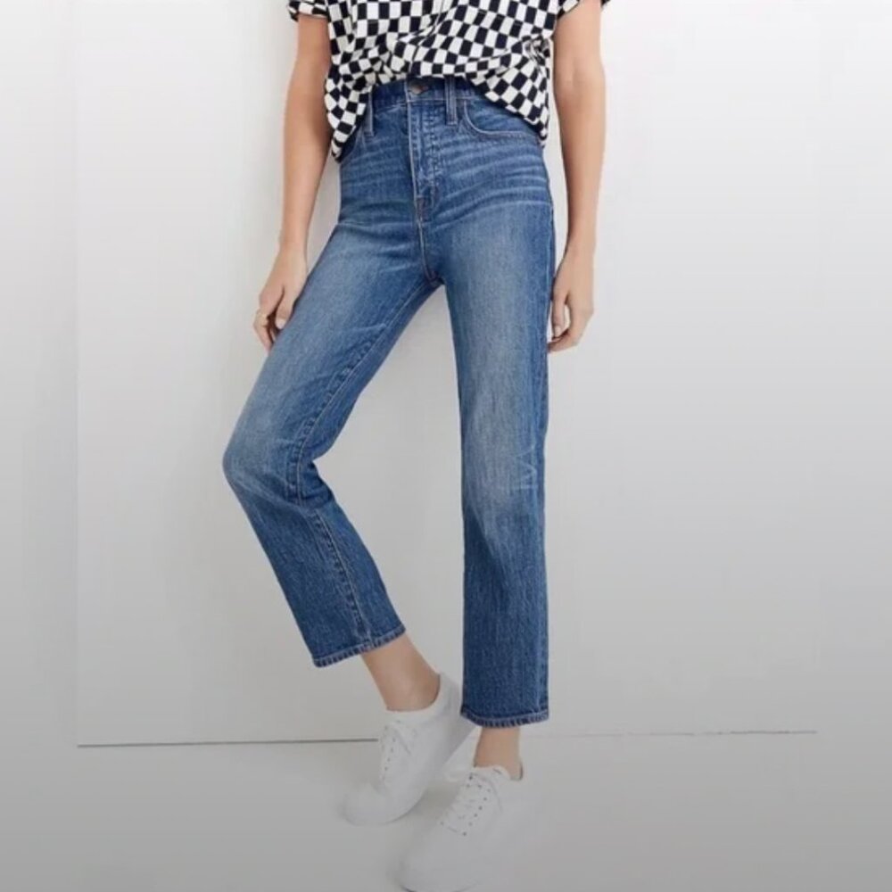 MADEWELL Classic Straight High Rise Jeans - Fawn Wash
